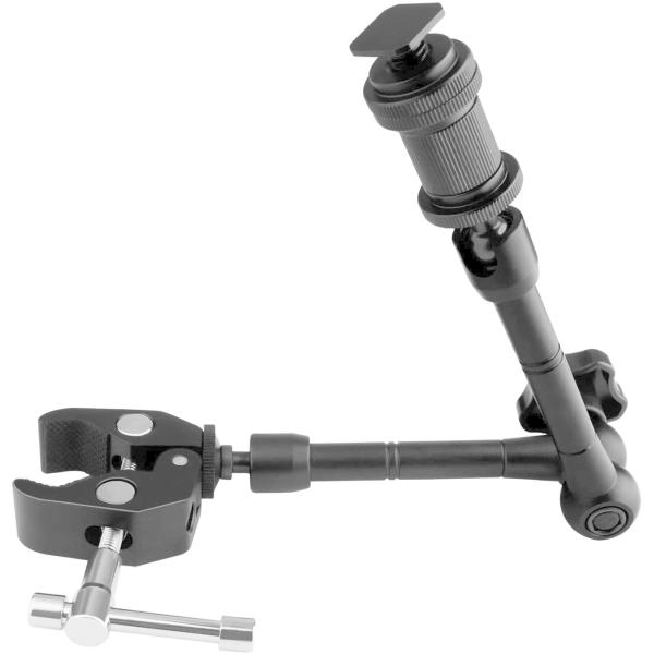 撮影機材 マジックアーム+スーパークランプ  11インチ フレキシブル カメラスタンド 可動（1/4...