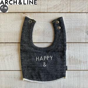 ARCH＆LINE(アーチアンドライン)　SLUB HAPPY BIB　子供服/スタイ　CHARCOAL　ARCH&LINEより入荷｜hammock-family