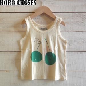 BOBO CHOSES（ボボショーズ）　Cherry Linen Tank Top　  子供服/タンクトップ　 日本総輸入代理店より入荷｜hammock-family