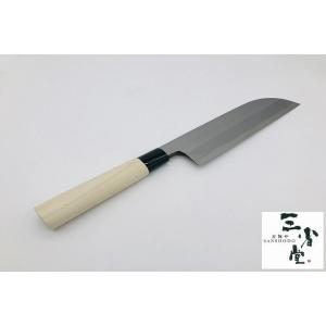 菜切り 鎌型 霞研 白鋼 プラ柄 210mm｜hamono-sanshodo