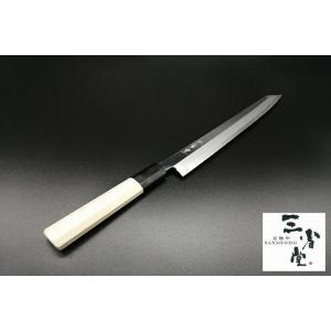 刺身 切付 本霞研 白鋼 八角水牛柄 240mm｜hamono-sanshodo