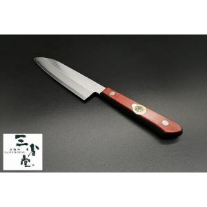 小三徳 鯨印 青紙スーパー 赤合板柄 140mm｜刃物や 三省堂ヤフー店