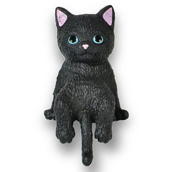 【送料200円〜】くろ「ふちやすみ にゃんこ2」猫　動物フィギュア