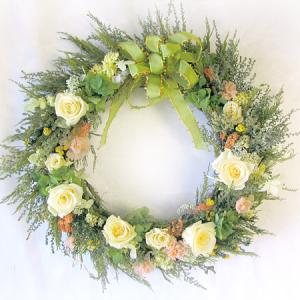 リースブーケ&ブートニアセット 幅約18cm プリザーブドフラワー