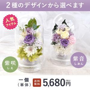 プリザーブドフラワー 仏花 ドーム ガラスドー...の詳細画像2