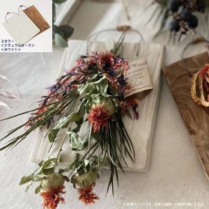 壁掛け スワッグ・木製プレート（ワイヤー付き） ロングタイプ : 花