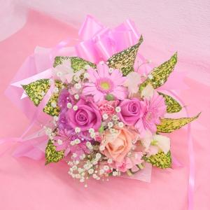 かすみ草とピンク系 短めの花束 お花屋さんにおまかせ ブーケタイプ フラワーギフト H Pink Kasumi 003 アトリエ花みずき Yahoo 店 通販 Yahoo ショッピング