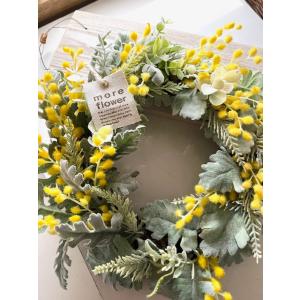 misuzu038 季節のリース ミモザのナチュラルリース 玄関 アカシア