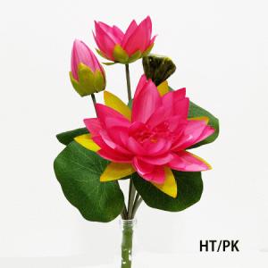 お取り寄せ【夏の造花】ハスの花 3輪付ロータス...の詳細画像2