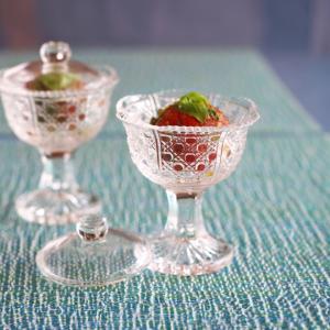 ADERIA 食器 ガラス食器 ガラス 珍味入れ 足つき豆鉢 クリスタル高台