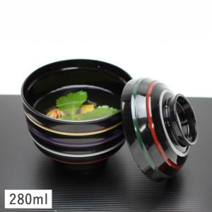 亀甲小吸物椀 黒天朱 蓋付き 9.6cm 漆器 和食器 食器 椀 おわん 汁椀