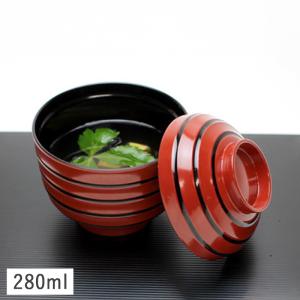 亀甲小吸物椀 黒天朱 蓋付き 9.6cm 漆器 和食器 食器 椀 おわん 汁椀
