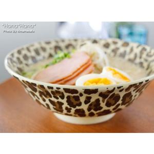豹柄ラーメン6.5丼 中19.5x7.2cm 10個セット 在庫限り／ 食器 美濃焼 ラーメン どんぶり 丼 大鉢 ボウル アニマル柄