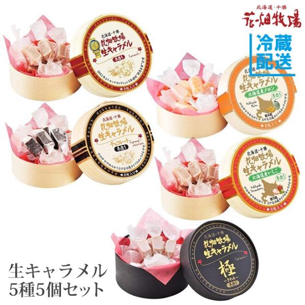 ★送料無料★花畑牧場 生キャラメル 5種5個セット【冷蔵配送】