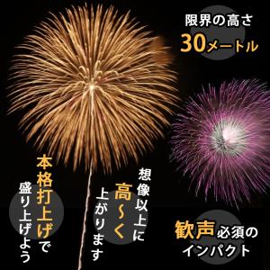 花火セット 30m級の打上花火セット(8本入)の詳細画像2