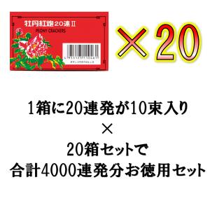 爆竹 送料無料 20箱セット 牡丹紅炮20連I...の詳細画像2