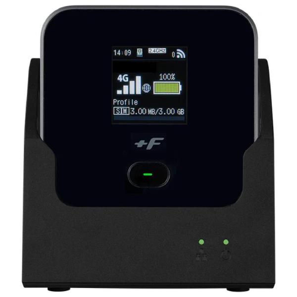 富士ソフト +F FS045W モバイルルーター　+F 充電/LANステーション セット　eSIM対...