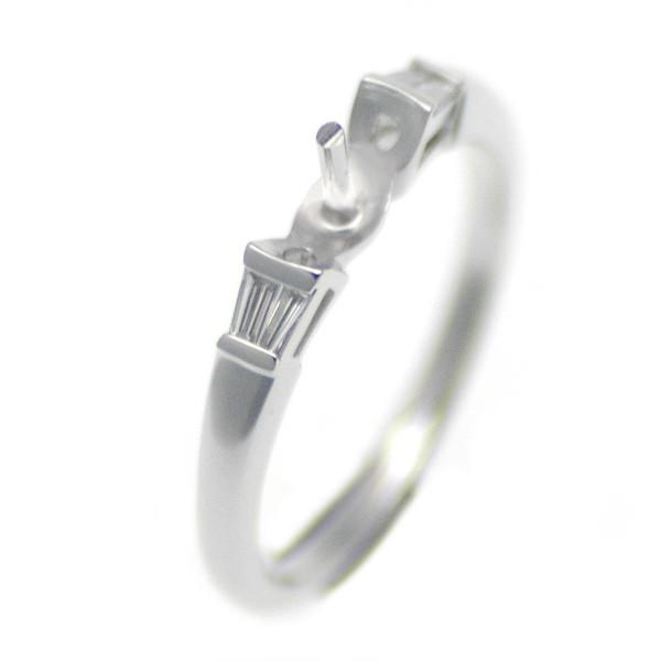 アコヤ真珠用 プラチナ リング枠  Pt950　商品番号：R02073