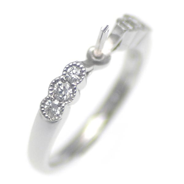 アコヤ真珠用 プラチナ リング枠  Pt950　商品番号：R03098