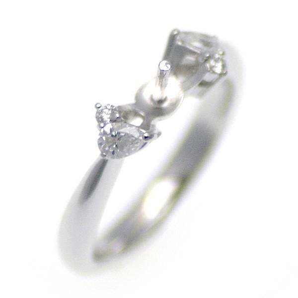 アコヤ真珠用 プラチナ リング枠  Pt950　商品番号：R20025