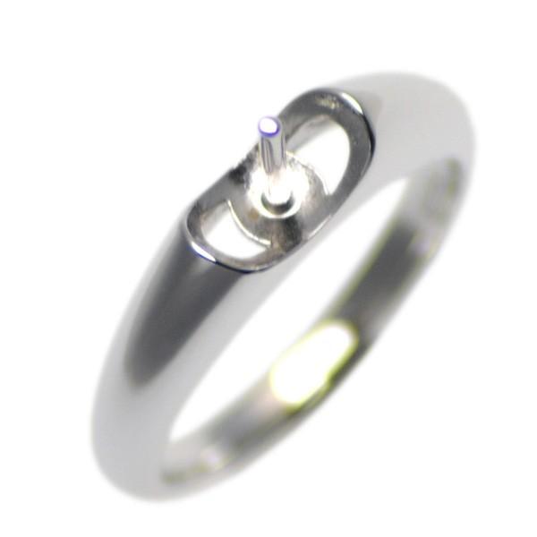 アコヤ真珠用 プラチナ リング枠  Pt950　商品番号：R91740