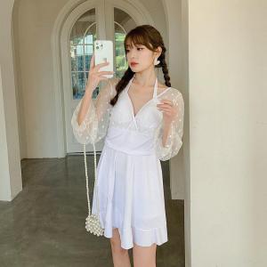 水着 レディース ワンピース レース 韓国風 ...の詳細画像2