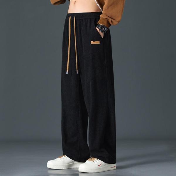 ストレートパンツ メンズ ロングパンツ コーデュロイ パンツ コール天 ズボン ウエストゴム ボトム...
