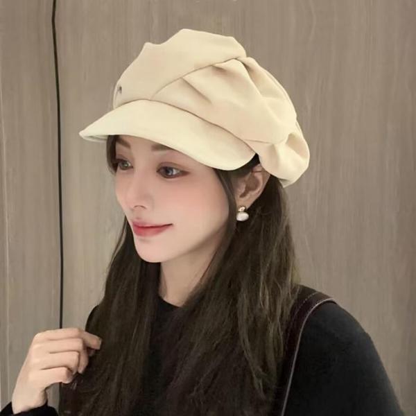 ハンチング キャスケット ベレー帽 帽子 キャップ レディース 無地 シンプル カジュアル オシャレ