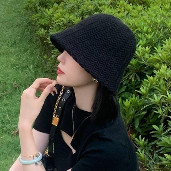 バケットハット ニット帽子 ハット ニット 帽子 レディース キャスケット 秋 冬 無地 折りたたみ...