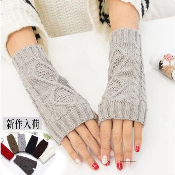 アームウォーマー ニット アームカバー 手ぶくろ 男女兼用 毛糸 ケーブル編み 防寒手袋 あったか ...