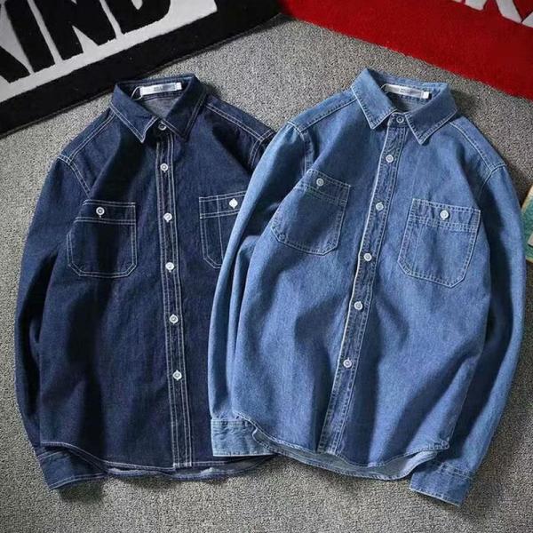 デニムシャツ メンズ シャツ 長袖シャツ デニム シャツ スリム カジュアルシャツ ウエスタンシャツ...