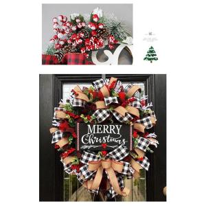 クリスマスリース30cm 玄関 部屋 北欧 ナ...の詳細画像4