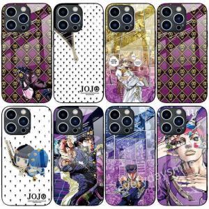 ジョジョの奇妙な冒険 風 携帯ケースカバー iphone15 i7i8plus SE2 iphone15 11ProMax iphone15X XS Max XR 強化ガラスケース 12 pro13mini 耐衝撃 全面保護