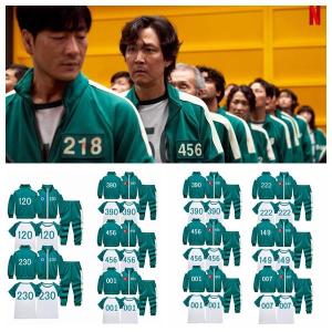 2025 Squid Game風イカゲーム ジャージ Tシャツ ジャケット ズボン 制服 服装 変装 韓国 テレビ ハロウィン パーティー男子 女子 子供用 大人用 演出服 仮装