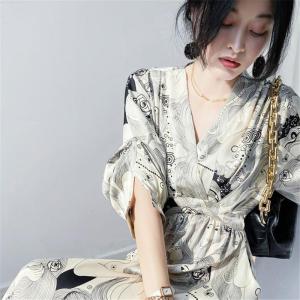 ワンピース レディース ロング丈 マキシ丈 半...の詳細画像3