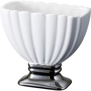 GREENHOUSE NY竹風陶器ポット S ホワイト NY530-B-WH 2個 花器 花瓶