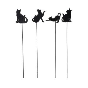 東京堂 黒猫ピック ブラック 4本入り ZP005302 フラワーピック