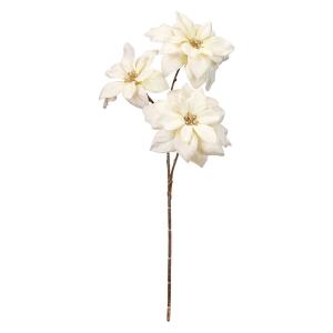 造花 MAGIQ東京堂 ベルベポインセチア #1 WHITE ホワイト FX007923-001 造花 花材「は行」 ポインセチア