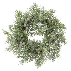 造花 YDM 30cmスライトスノーシダーリース CAE128 リース土台