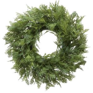 造花 YDM 30cmジンジャーリース ダークグリーン GLA-1419-DGR