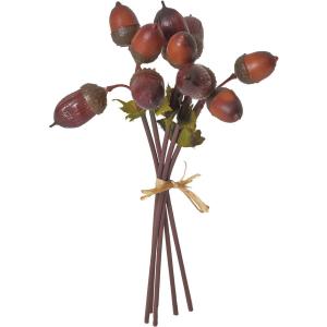 大 造花 YDM ドングリバンドル FS-9046BR 造花実物、フェイクフルーツ