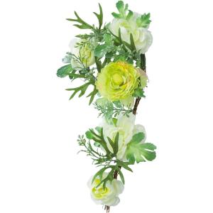 大 造花 YDM ラナンリングリース ホワイトグリーン FBC-8140-W