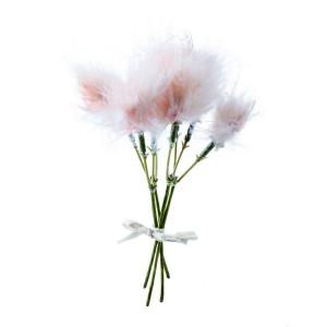 YDM フェザーピック4Ｐ ベージュ FB-2601-BE デコレーションパーツ 素材 羽 フェザー 、コキール