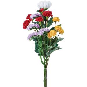 造花 アスカ ポンポンマムバンチ 1束6本 レッド A-73347-002 花材「か