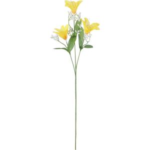 造花 YDM リリーカスミ付き×3 イエロー F...の商品画像