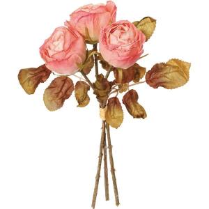 造花 YDM ドライローズブーケ ピンク FB-2637P 造花 花材「は行」 バラ