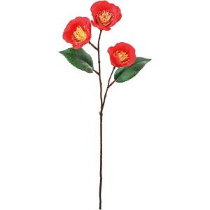 日限定10 造花 YDM サテン椿 レッド FS...の商品画像