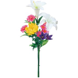 造花 YDM プラ仏花組花テッポウユリカサブラン...の商品画像