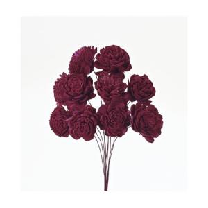 ハンドメイドフラワー 大地農園 ソーラーローズ　小　10本　ワインレッド 32081-470 ソラフラワー ソラローズ