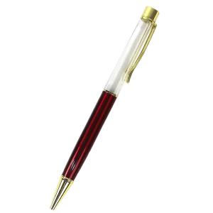 日限定07 ハーバリウムボールペン 金クリップ ワインレッド ハーバリウム ボールペン ボールペン